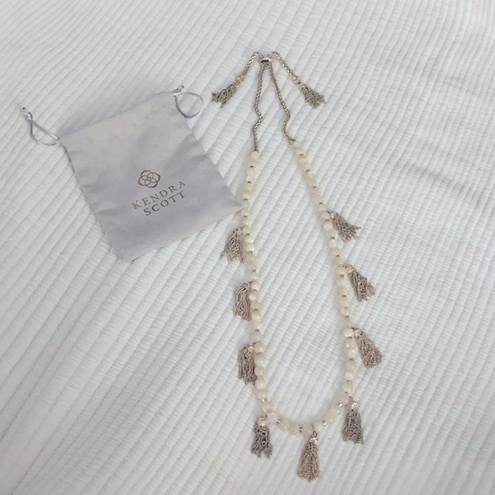 Kendra Scott Mother of Pearl Tassel Necklace